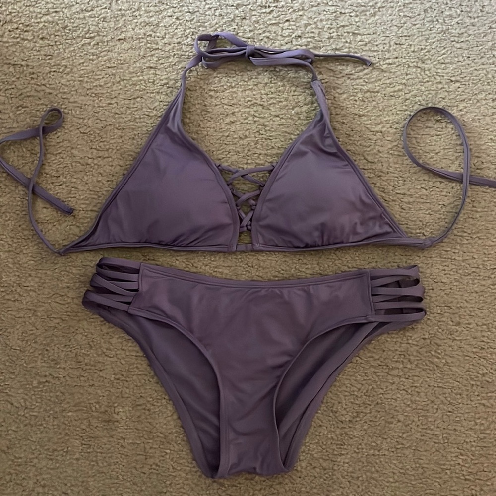 Purple bikini-top small, bottom medium